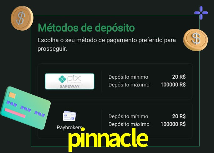 O cassino pinnacle oferece uma grande variedade de métodos de pagamento